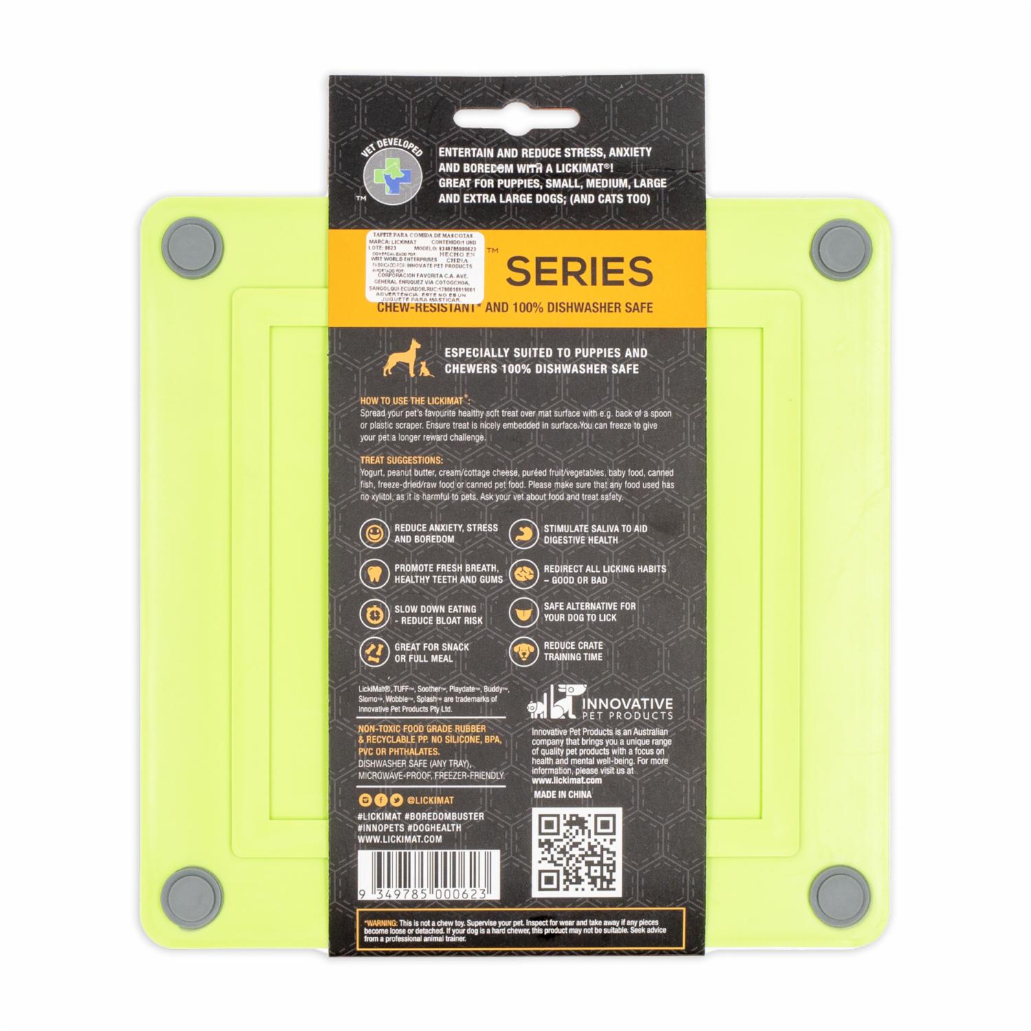 Tapete De Mascota Para Untar Comida Color Verde LICKIMAT Mediano - Imagen 2