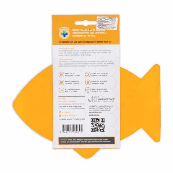 Tapete De Mascota Para Untar Comida Color Naranja LICKIMAT Mediano - Imagen 3