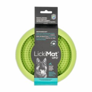 Tazon De Mascota Para Untar Comida Color Verde LICKIMAT Mediano