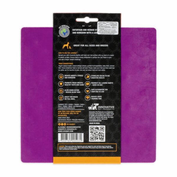 Tapete De Mascota Para Untar Color Purpura LICKIMAT Mediano - Imagen 3