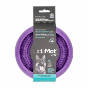 Tazon De Mascota Para Untar Color Purpura LICKIMAT Mediano