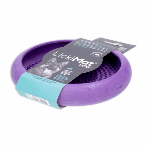 Tazon De Mascota Para Untar Color Purpura LICKIMAT Mediano - Imagen 2