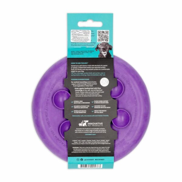 Tazon De Mascota Para Untar Color Purpura LICKIMAT Mediano - Imagen 3