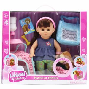 Muñeca Con Mascota FANTASY Incluye Accesorios
