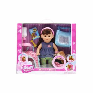 Muñeca Con Mascota FANTASY Incluye Accesorios