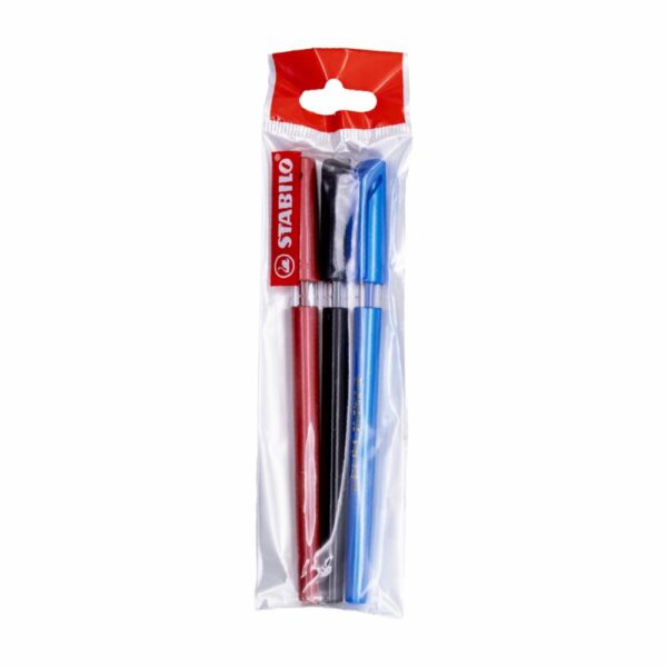 Bolígrafo Excel Azul, Negro Y Rojo 828M STABILO Ecopack X 3