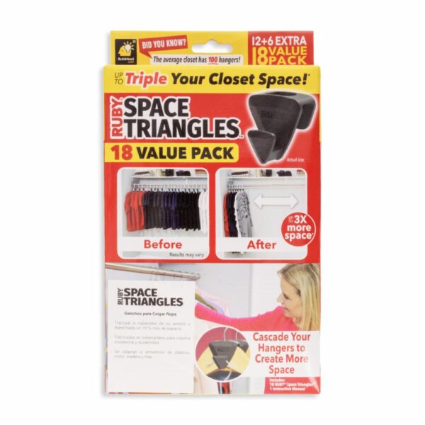 Ganchos Para Closet SPACE TRIANGELS Unidad