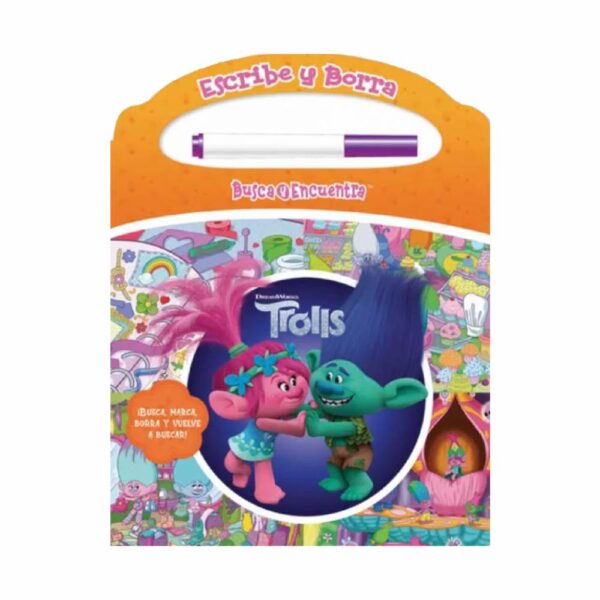 Libros Trolls Escribe Y Borra Busca Y Encuentra GRADIFCO 25 Páginas