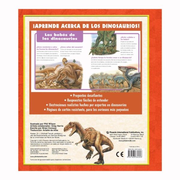 Libro Preguntas Y Respuestas PI KIDS De Dinosaurios - Imagen 2