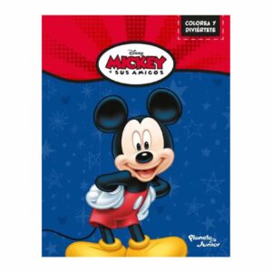 Libro Colorea Y Diviertete Mickey PLANETA JUNIOR 25 Páginas