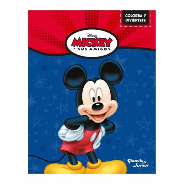 Libro Colorea Y Diviertete Mickey PLANETA JUNIOR 25 Páginas