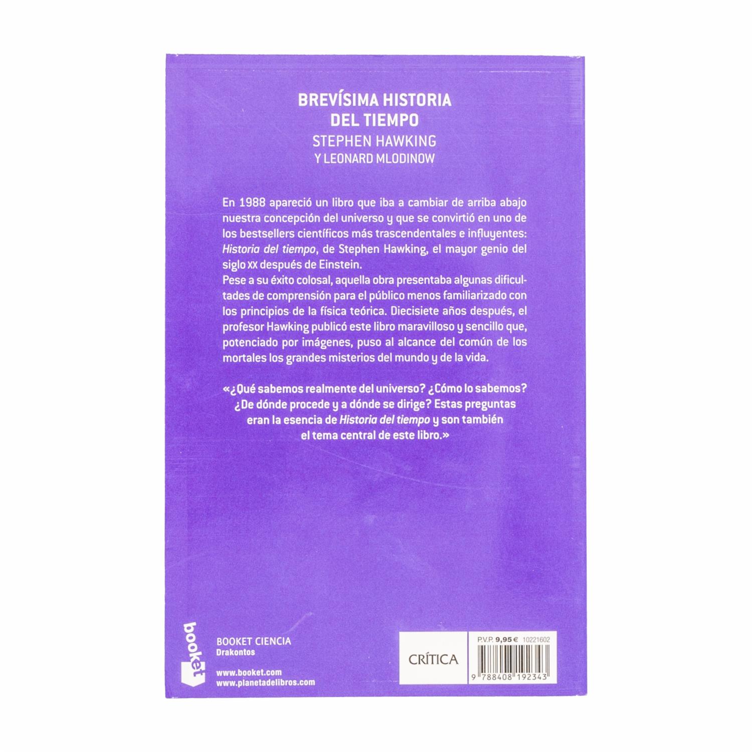 Libro Brevísima Historia Del Tiempo BOOKET 213 Páginas