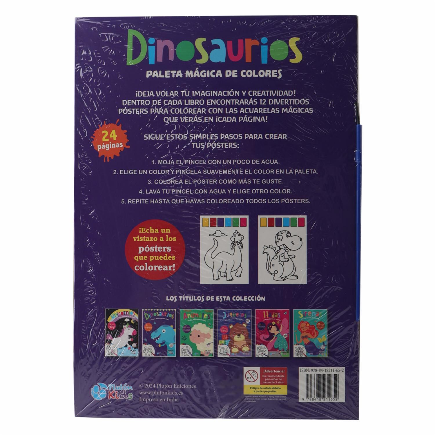 Dinosaurios Paleta Mágica De Colores PLUTÓN 12 Pósters - Imagen 2