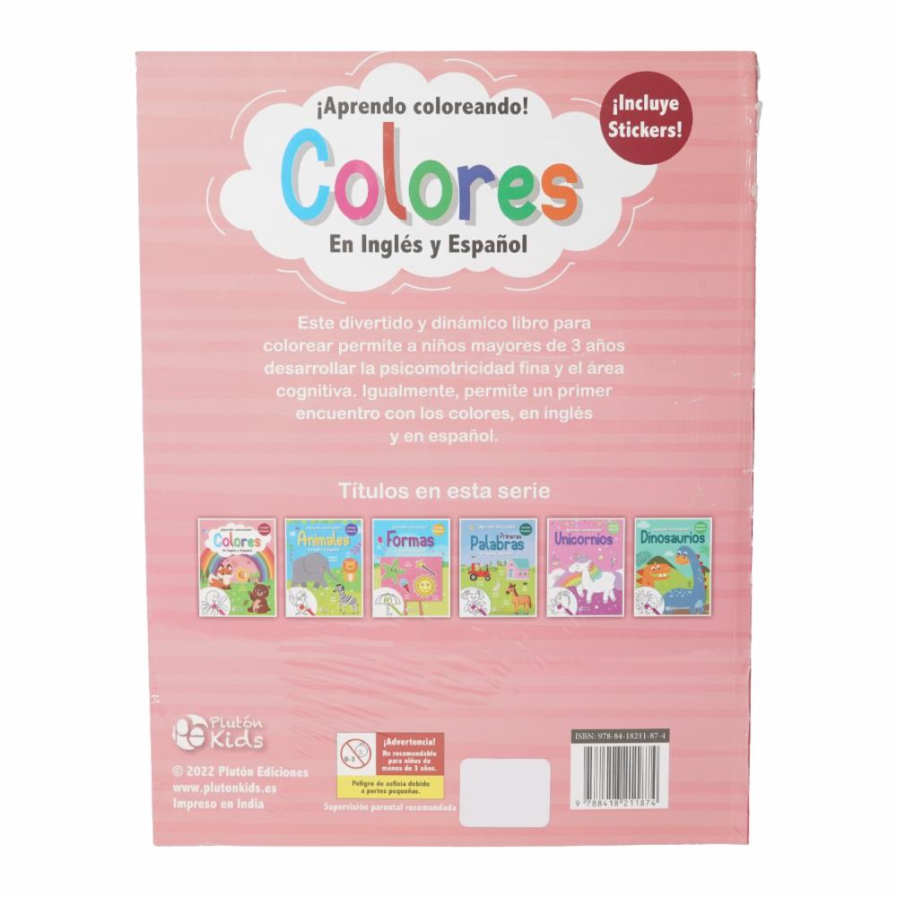 Aprendo Coloreando Colores En Inglés y Español PLUTÓN 50 Páginas - Imagen 2