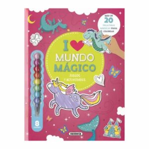 Libro Mundo Magico + Pintura De 8 Colores SUSAETA 48 Páginas