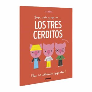 Libro Juega Pinta Y Pega Con Los Tres Cerditos SIRIO 36 Páginas