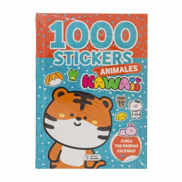 Libro Animales Kawaii 1000 Stickers SALDAÑA 88 Páginas