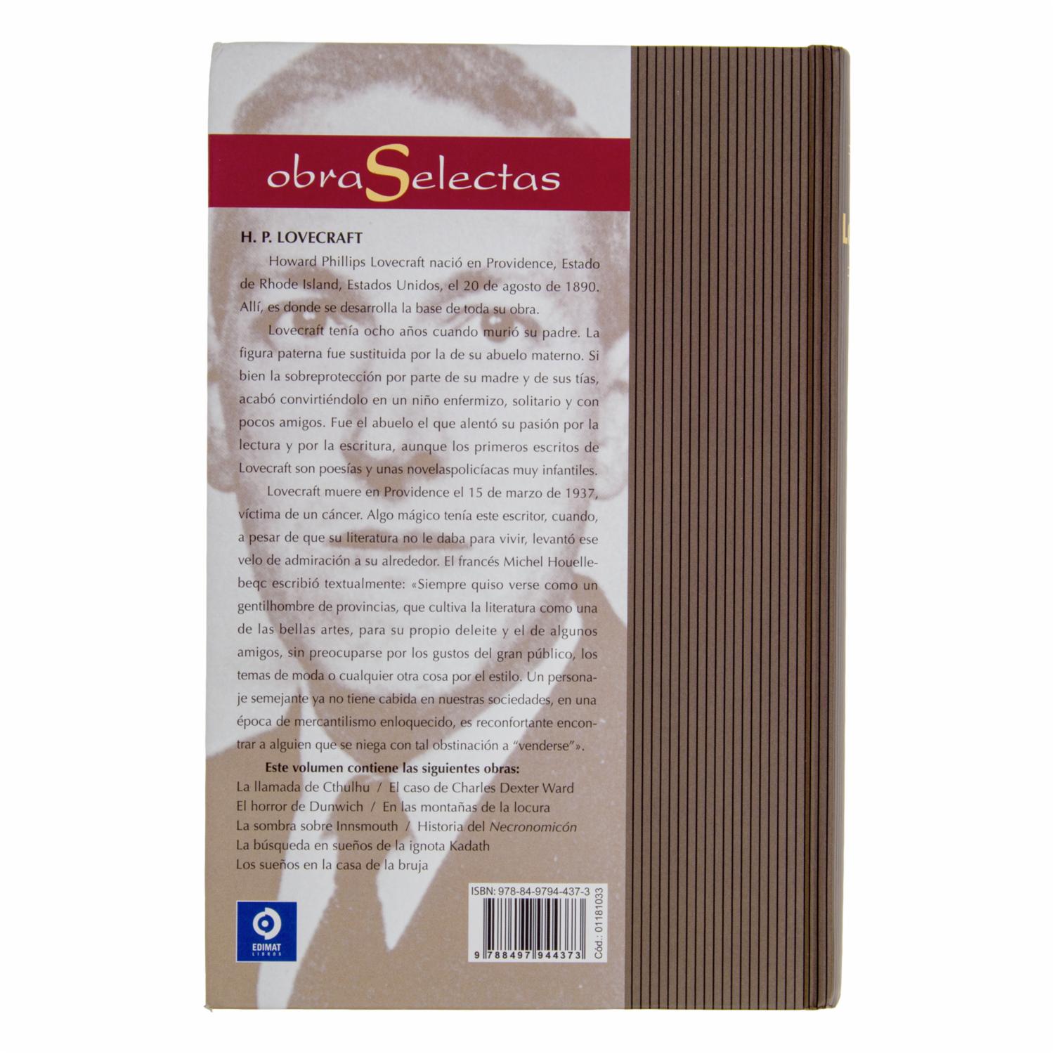 Obras Selectas H. P. Lovercraft EDIMAT 528 Páginas