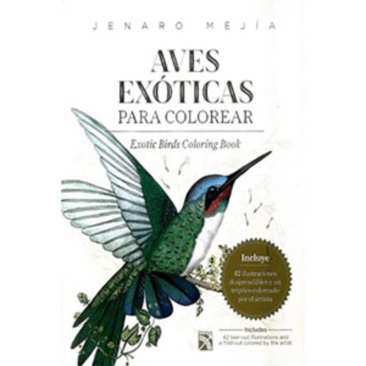 Libro De Espiritualidad Aves Exóticas Para Colorear DIANA 116 Páginas