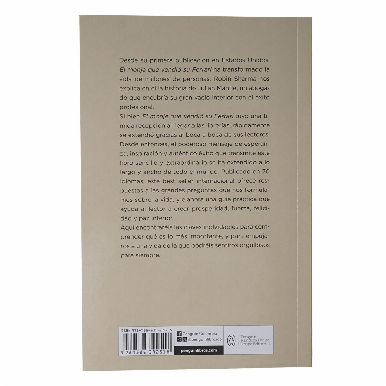 El Monje Que Vendió Su Ferrari Robin Sharman MR.BOOKS 216 Páginas - Imagen 2