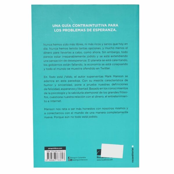 Todo Esta Jodido Mark Manson ROCAEDITORIAL 254 Páginas - Imagen 2