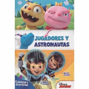 Libro Disney Junior Jugadores Y Astronautas Colorar Y Divertirme 3J EDITORES 45 Páginas