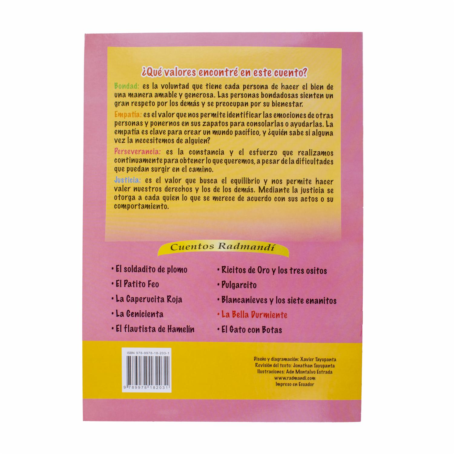 Libro Bella Durmiente Cuenta Conmigo RADMANDÍ 13 Páginas