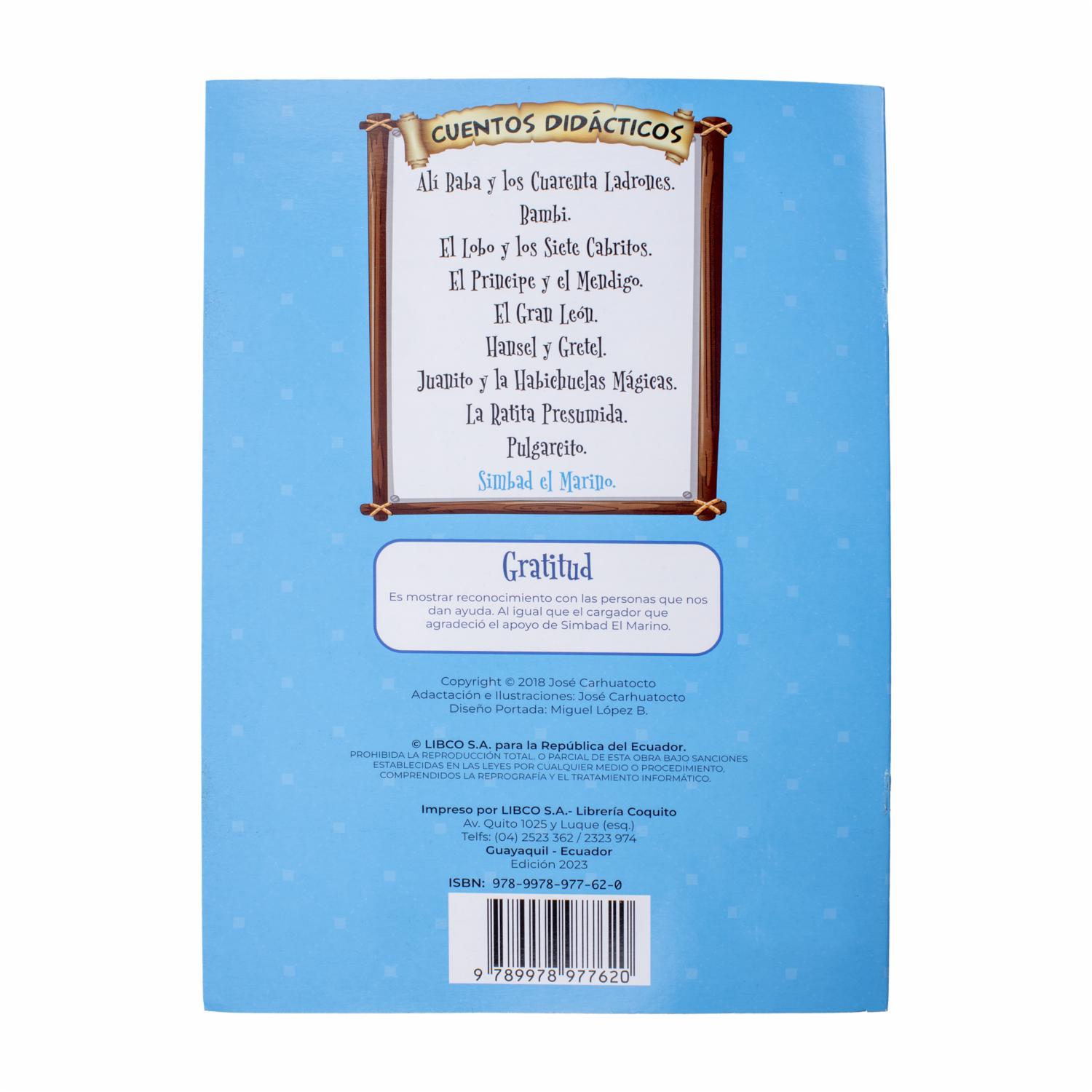 Libro Simbad COQUITO 18 Páginas