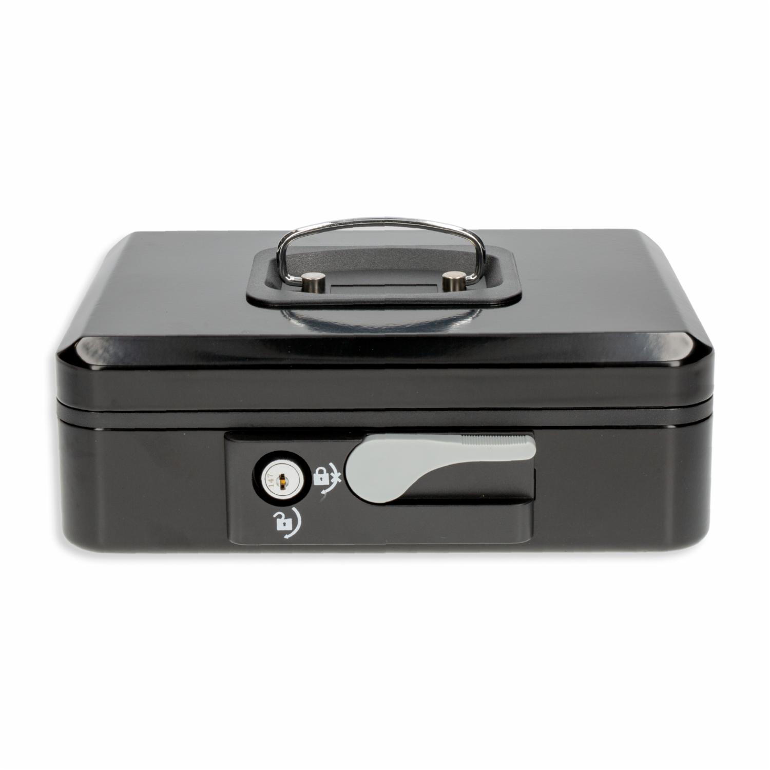 Caja De Seguridad Con Llave Y Manija Color Negra WRT 10