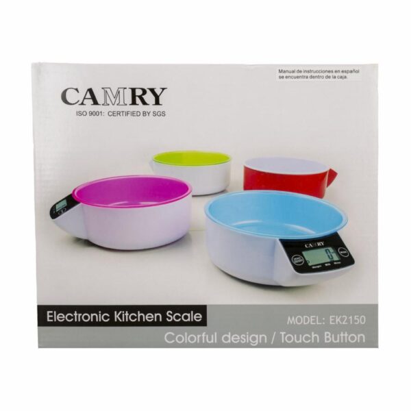 Balanza Cocina Digital Plateada CAMRY Unidad - Imagen 3