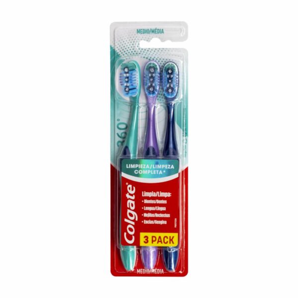 Cepillo Dental 360 Medio Precio Especial COLGATE X3 Uds