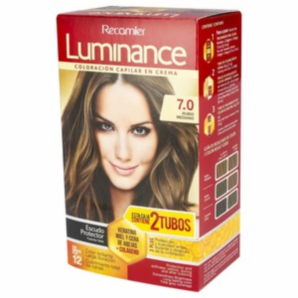 Tinte De Cabello Rubio Doble Tubo 7 LUMINANCE Kit 2 X 60 G Megamaxi Tinte de cabello rubio doble tubo 7 luminance kit 2 x 60 g megamaxi
