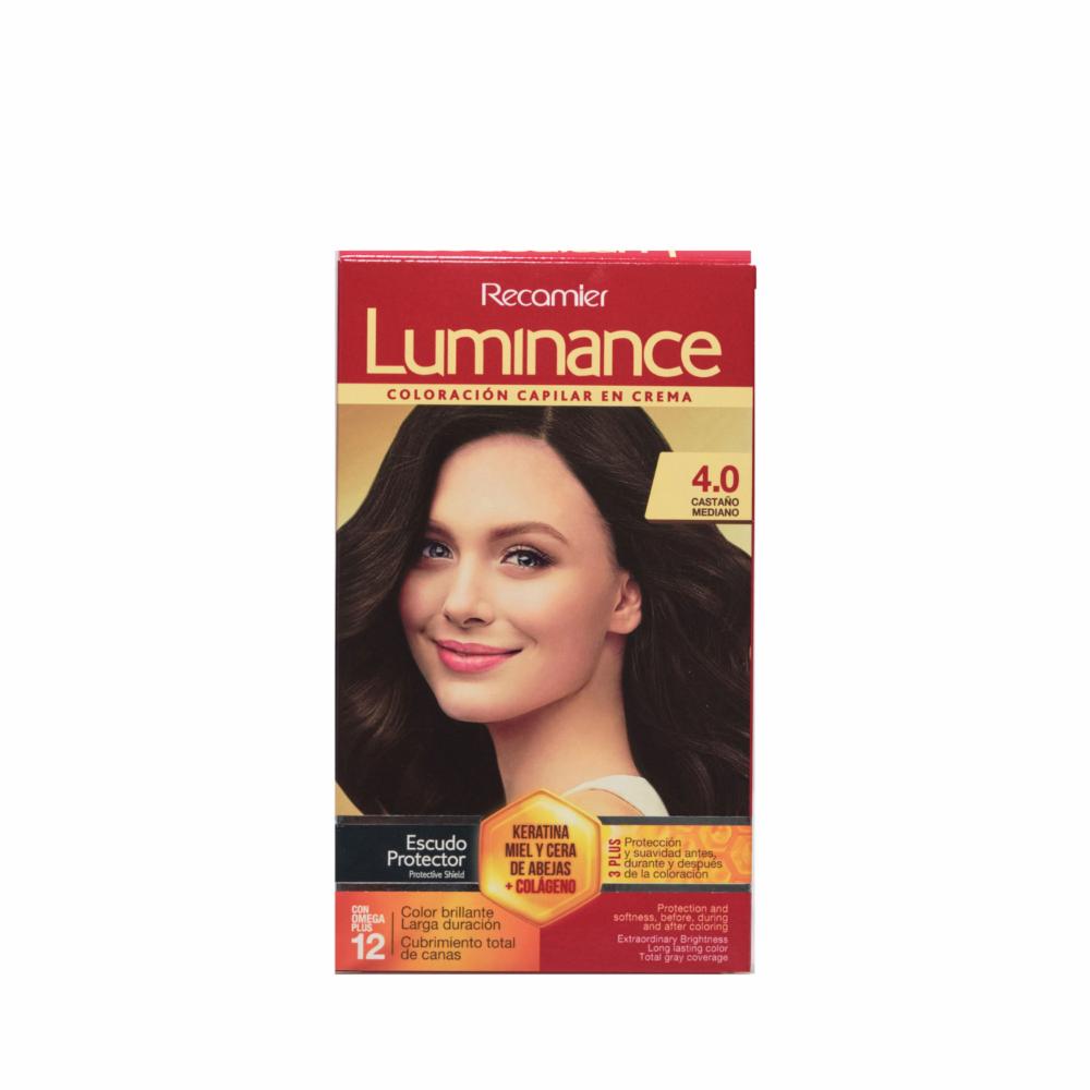 Tinte De Cabello Casta o Mediano Doble Tubo 4 LUMINANCE Kit 2 X 60 G Tinte de cabello casta o mediano doble tubo 4 luminance kit 2 x 60 g