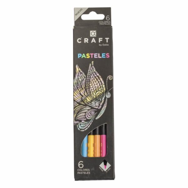 Lápices De Colores Craft Tonos Pasteles ESTILO X6 Uds