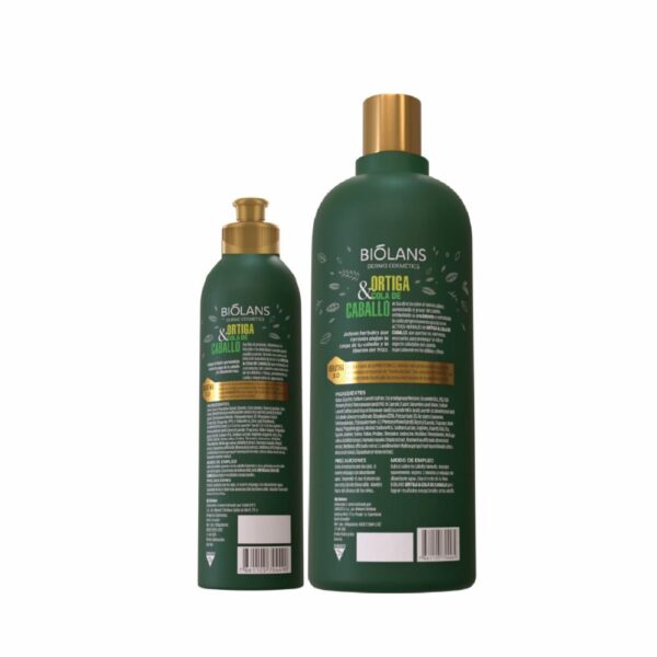 Pack Shampoo Ortiga & Cola de Caballo + Crema Para Peinar BIÓLANS 750 Ml + 250 Ml - Imagen 2