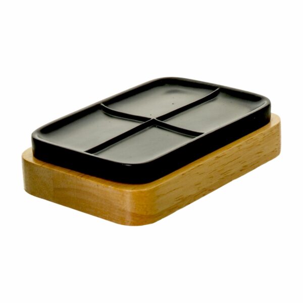 Jabonera Bamboo Negro FREE HOME 1 Pieza