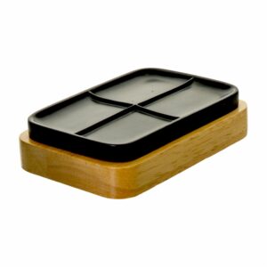 Jabonera Bamboo Negro FREE HOME 1 Pieza
