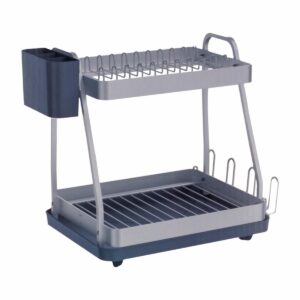 Escurridor De Platos Doble Altura Triangular FREE HOME 44X28.9X40.7CM