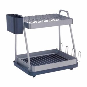 Escurridor De Platos Doble Altura Triangular FREE HOME 44X28.9X40.7CM