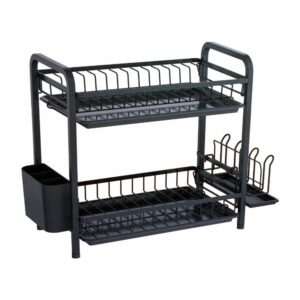 Escurridor De Platos Doble Altura Plástico FREE HOME 54.5X25X34.4 CM