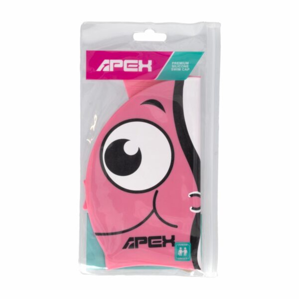 Gorro De Natación Diseño Pez Rosado APEX 1 Pieza - Imagen 2