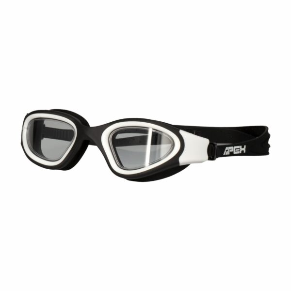 Gafas De Natación Negro Con Blanco APEX 1 Pieza