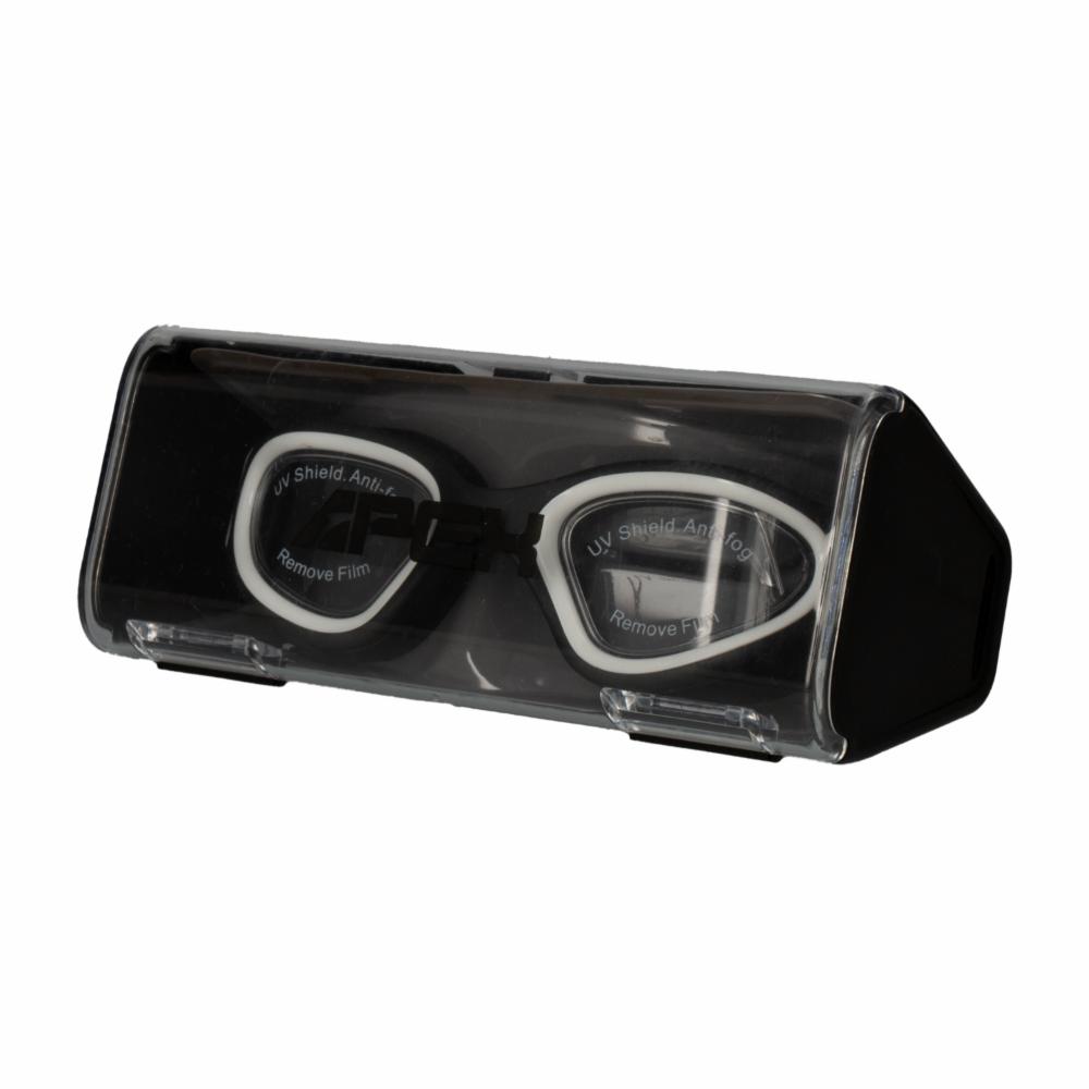 Gafas De Natación Negro Con Blanco APEX 1 Pieza - Imagen 2
