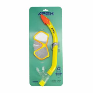 Snorkel + Mascara Amarillo De Adulto APEX 2 Piezas