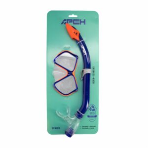 Snorkel + Mascara Azul De Adulto APEX 2 Piezas
