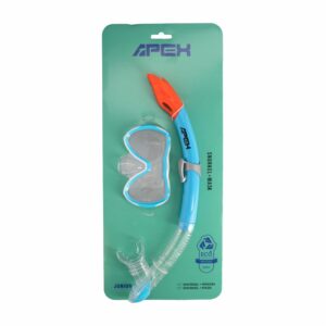 Snorkel + Mascara Celeste De Adulto APEX 2 Piezas
