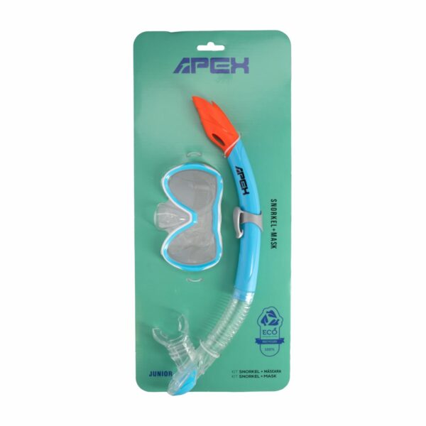 Snorkel + Mascara Celeste De Adulto APEX 2 Piezas