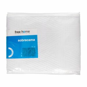 Sobrecama Camille Unicolor Blanco FREE HOME 1 Plaza Y 1/2