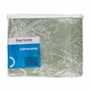 Sobrecama Jael Verde FREE HOME 1 Plaza Y 1/2