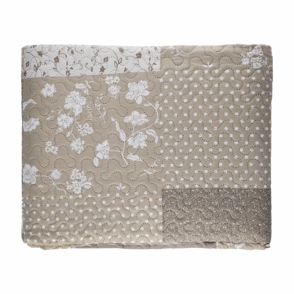 Sobrecama Gery Patchwork Taupe FREE HOME - Imagen 2